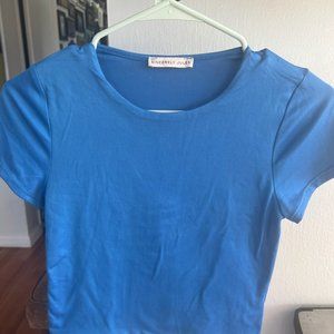 Blue crop top